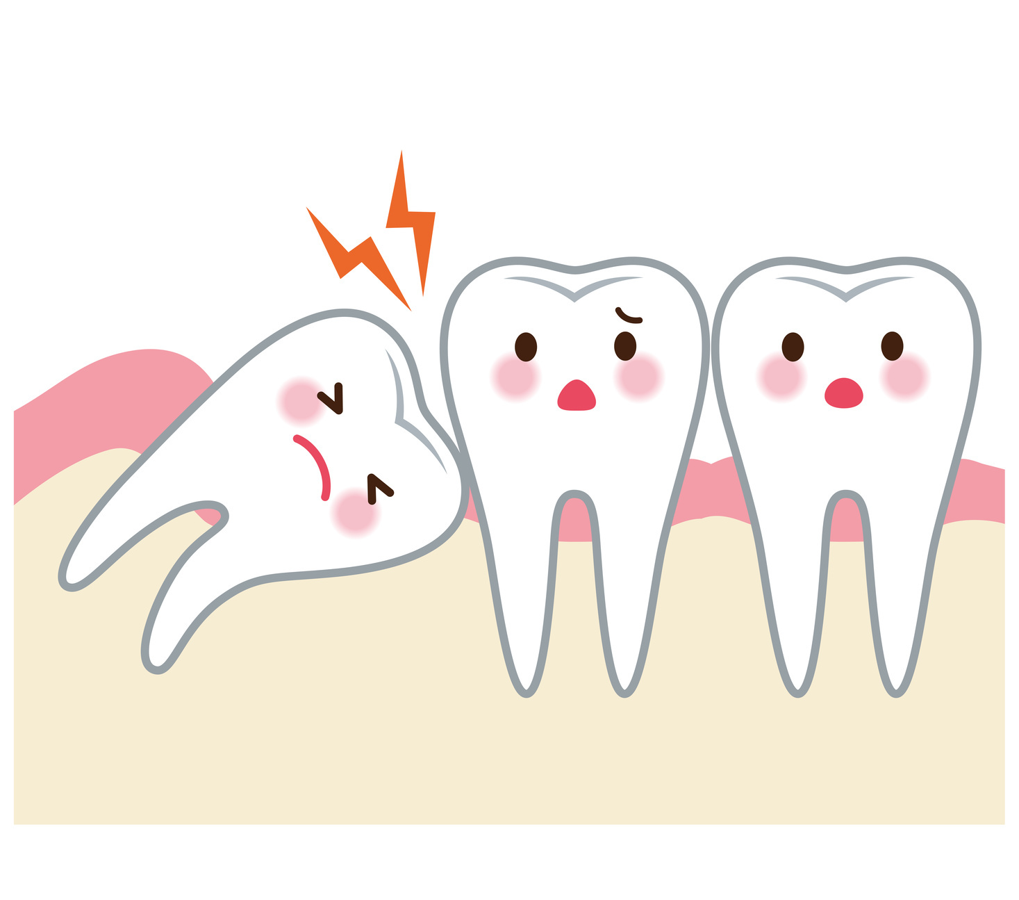 ①歯並びの変化